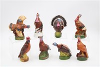 Set of 8 Mini Wild Turkey Decanters