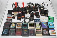 Vintage Atari Games & Assorted vintage controllers