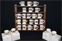 Miniature Shaving Mug Collection by Franklin Mint