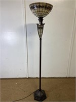 Arts & Crafts Style Stained Glass Floor Lamp