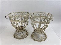 Vintage Wrought Iron Planter Stands