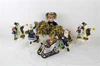 Notre Dame Christmas Figurines & Cheerleader
