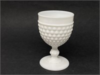 Vintage Imperial Milk Glass Hobnail Goblet