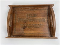 Vintage Old Forrester Kentucky Bourbon Wood Tray