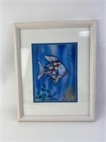 Framed & Matted Foil Fish Art Print