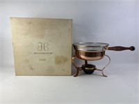 10 Inch Vintage Copper Ware Chafing Dish
