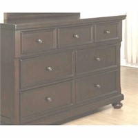 Cherry Stained 7 Drawer Dresser Round Hill