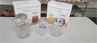 NEW!! 3 pc Glass Jar Set Bid is x 2