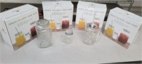 NEW!! 3 pc Glass Jar Set Bid is x 4