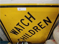 Aluminum "Watch Children" Sign