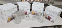 NEW!! 6  pc Glass Jar Set Bid is x 4