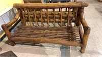 Antique large bamboo sofa couch. All bamboo