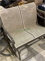 Patio double seat glider with a mesh seat (793)