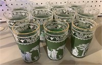 11 Vintage Wedgewood drinking glasses from the