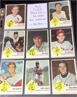 Baseball cards, 1963 Fleer baseball, 26 cards,