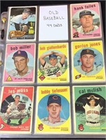 Baseball cards, 44 cards, 50s and 60s,