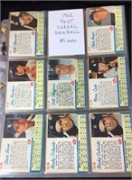 Baseball cards, 1962 Post Cereal, 89 cards,