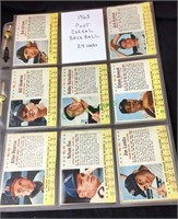 Baseball cards, 1963 Post Cereal, 24 cards,