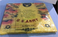 Pillow cover,  satin Army/AirForce pillow