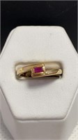 Brand New 14KT Gold Ruby Ring