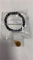 Mindful 14KT Pendant and Obsidian Bracelet
