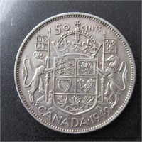 1949 50c SILVER HALF DOLLAR - CANADA