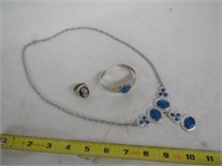 Matching Necklace & Bracelet, Ring sz 8.5