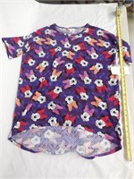 Mickey Mouse LuLaRoe Irma Shirt, Sz XS, New