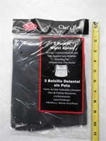 Chef's Line 3-Pocket Waist Apron, Black