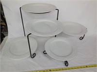 4-Tier Plate Holder/Server w/7 Plates