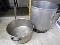 (2) Large Pots, Rough, Bottoms Are Domed