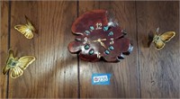 WALL CLOCK w/Turquois Nuggets
