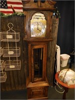 WORKING VINTAGE GRANDFATHER CLOCK