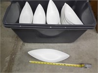 White Boat Dishes/Bowls, 13"L