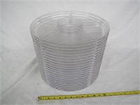 (21) Plastic Divided Serving Trays