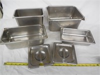 (4) Misc Serving Trays & 2 Square Lids
