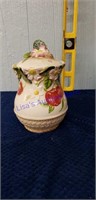 Apple and flower canister