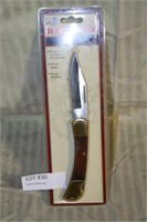 NOS WINCHESTER 3.5" BRASS FOLDING KNIFE W/PACKAGE