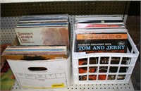 2 BOXES W/APPROX 95 ASSORTED RECORDS - 33 1/3 RPM