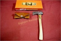 Marble Damascuss Mini Axe w/ Leather Sheath