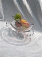 Cake plate with a bowl