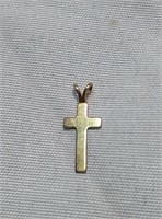 Gold 14 karret cross necklace pendant