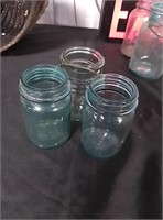 3 short ball jars