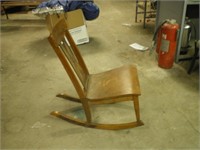 Nursing Rocking Chair, Wooden, Antique
