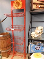 VINTAGE SHELL OIL CAN RACK