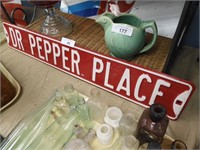 COLLECTIBLE DR PEPPER PLACE ENAMELED SIGN