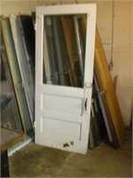 Door vintage panel door with Glass & Hardware