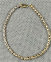 14k Gold Diamond 7" Tennis Bracelet 4.5 Dwt