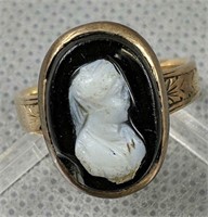10k Gold Cameo Ring 2.9 Dwt, Unmarked, Acid Tested
