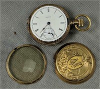 Illinois Springfield 14k Gold Pocket Watch As Is